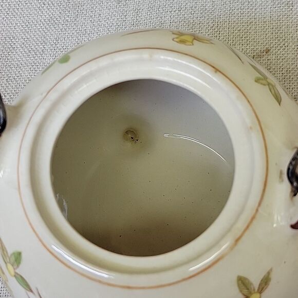 Beautiful Vintage Fred Roberts Company Floral Porcelain Teapot.Cups+ Saucers - Picture 6 of 14